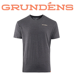 Grundens Octo-Trout SS T-Shirt, Heather Charcoal