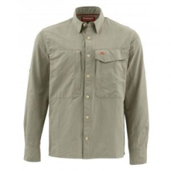 Рубашка Simms Guide LS Shirt - Solid, M, Dark Khaki