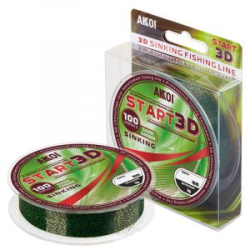 Леска Akkoi Start 3d 100m Dark-Green 0.40mm (22.1kg)