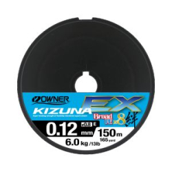 Шнур Owner Kizuna EX X8 Broad PE Multi Color 150м 0,15мм 9,1кг