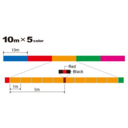 Шнур плетёный Duel MonsterGame 9 300m 5Color #5 38kg (0.38mm) H4538-5C