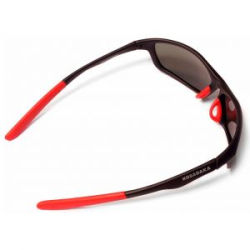 Очки поляризационные Kosadaka SGTACF-07GG, плавающие в футляре, серые линзы, оправа мат.чёрн.+красн.резин.