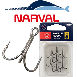 Narval Fishing Treble Hook, Teflon Coating