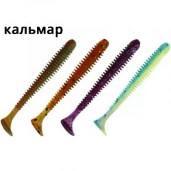 Силиконовая приманка Crazy Fish Vibro Worm 2.5" 81-65-M122-6 кальмар цв. MIX 122