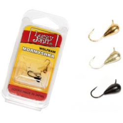 Мормышки вольфрамовые Lucky John 3шт набор 014 КАПЛЯ с петел. MIX 030/G/S/B