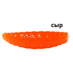 Силиконовая приманка Kosadaka Maggot 40, банка (8шт), запах сыра, цвет OR (orange)