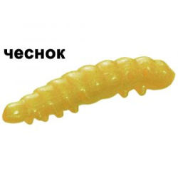 Форелевая силиконовая приманка Berkley Honey Worm Опарыш Крупный - чесночный GARLIC HONEY WORM YELLOW