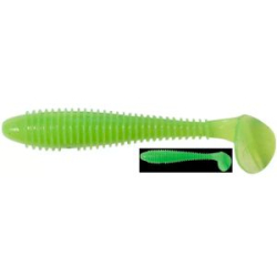 Силиконовая приманка Keitech Swing Impact Fat 4.8" #026 Clear Chartreuse Glow