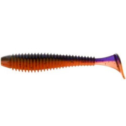 Силиконовая приманка Flagman Mystic Fish Fat 3,3" цвет #0502 Violet Orange