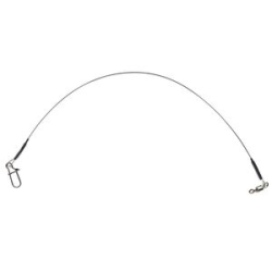 Поводок TITANIUM 1x1 верт. бочка №6 застёжка Duo-Lock №1 30cm 9кг 0.35mm 3шт 