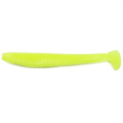 Силиконовая приманка Yaman Pro Flatter Shad 4" цвет #02 - Chartreuse (уп. 5 шт.)