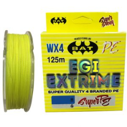 Леска плетеная BAT PE Egi Extrime Yellow 125 м. 0,30 мм.\27,5 кг.