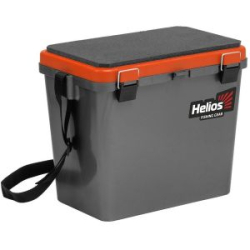 Ящик рыболовный зимний односекционный серый/оранжевый Helios (HS-IB-19-GO-1)