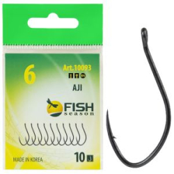 Крючок Fish Season Aji-Ring №3 с ушком, покрытие BN (10 шт)