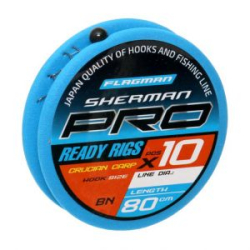 Готовые поводки Flagman Sherman Pro Crucian Carp Ready Rig 0,148mm, #10,80cm