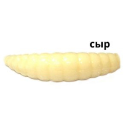 Силиконовая приманка Kosadaka Maggot 40, банка (8шт), запах сыра, цвет WH (white)