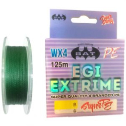 Леска плетеная BAT PE Egi Extrime Green 125 м. 0,24 мм.\18,9 кг.