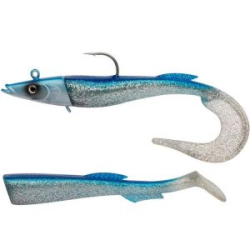 Приманка мягкая огруженная Berkley Power Sandeel 17cm 65g цвет Metallic Blue