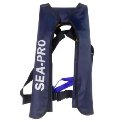 Жилет спасательный автоматический синий Sea-Pro
