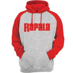 Толстовка Rapala Sweatshirt серая с красными рукавами размер XXL