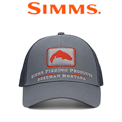 Simms Single Haul Small Fit Trucker, Gunmetal Trout