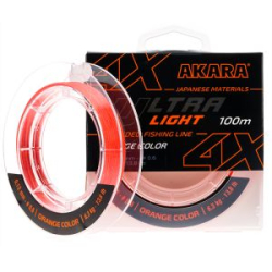 Шнур Akara Ultra Light Orange 100 м 0,10