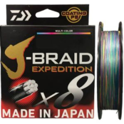 Леска плетёная Daiwa J-Braid Expedition × 8E 300m Multi Color 0.23mm