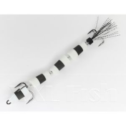 Приманка Мандула "Флажок" XXL Fish Модель №140 цв. БелоЧерноБелый