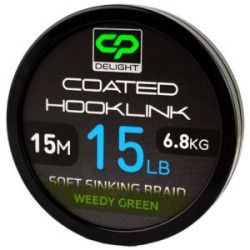 Поводковый материал в оболочке Carp Pro Deligth Coated Hooklink Sinking Weedy Green 20м 15lb