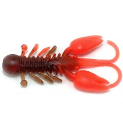 Силиконовая приманка Boroda Baits Crawler 80 mm МАШИННОЕ МАСЛО/КРАСНЫЙ (Motor Oil/Red)-231