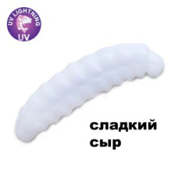 Силиконовая приманка Crazy Fish MF H-Worm Inline 0.7" 60 шт (6*10) 62-17-59-9-EF сладкий сыр цв. white (белый)