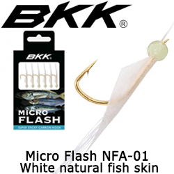 BKK Micro Flash NFA-01 (White natural fish skin + Green resin) Оснастка сабик