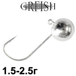 GRFish Вольфрамовая джиг-головка серебро кр. №6