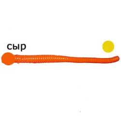 Мягкая приманка MicroFishing Egg Worm 2.25" - 10шт. Оранжевый Сыр