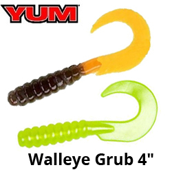 YUM Walleye Grub 4"
