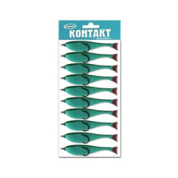 Поролоновая рыбка Контакт (двойник) 12 см. зелёная