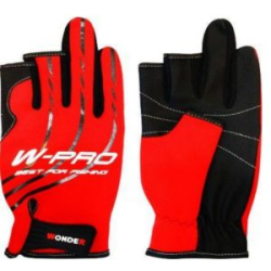 Перчатки рыболовные без трех пальцев Wonder Gloves W-Pro красные WG-FGL023 L