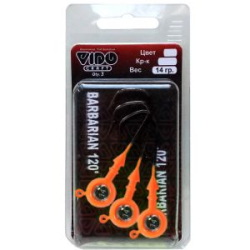 Джиг крашеный Шар 18 гр, кр-к VD-079 №2/0, цв. 03-оранжевый GCB-079-2/0-18-03 3 шт