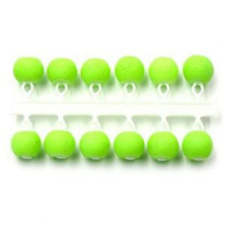 Микробисер "Яман" Шар, d-4 мм, цв. флуор. зеленый, подвеска короткая (уп. 12 шт.)