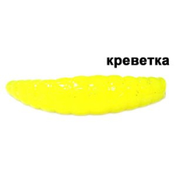 Силиконовая приманка Kosadaka Maggot 40, банка (8шт), запах креветки, цвет CH (chartreuse)