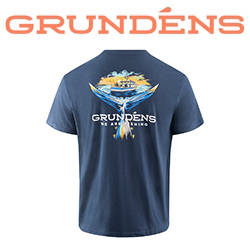 Grundens Tuna Tailscape SS T-Shirt, Dark Navy