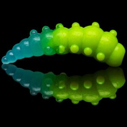 Силиконовая приманка Soorex Pro Major 42mm цв. #216 Chartreuse/Blue glow Cheese 6pcs.