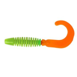 Силиконовая приманка Helios Din 3,11"/7,9см Lime & Orange 6шт. (HS-33-020)