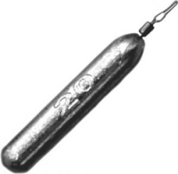 Груз Тула "Палочка" для отводного поводка, дропшота с классической застёжкой 15 гр.