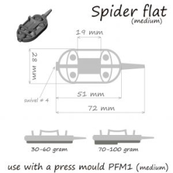 Кормушка ORANGE Spider Flat Method с вертлюгом № 4, 40 гр., в уп. 1 шт.