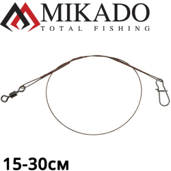 Mikado X-Plode Поводки стальные с вертлюжком и застёжкой