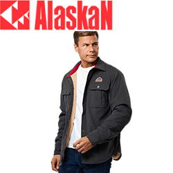 Alaskan Рубашка вельвет с меховой подкладкой серый