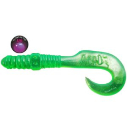 Силиконовая приманка твистер RuBaits Long Twister - RBLT100Gr04 - Зеленое яблоко УФ