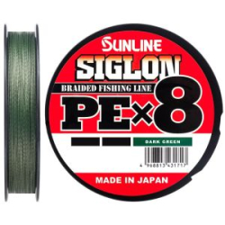 Плетёный шнур Sunline Siglon PEx8 Dark Green 300m #3/50LB