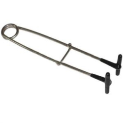 Зевник металлический Mifine 59007, Т-образный, застежка - крючок, 17см